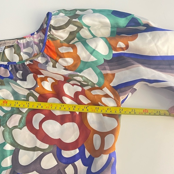 See by Chloe Silk Boho Multicolor Tunic Shift Dress - Picture 6 of 10